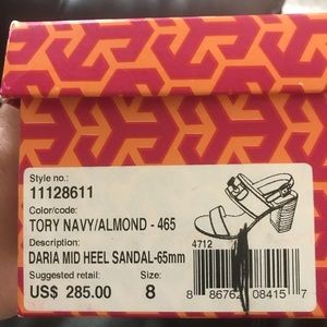 Tory Burch sandal size 8.